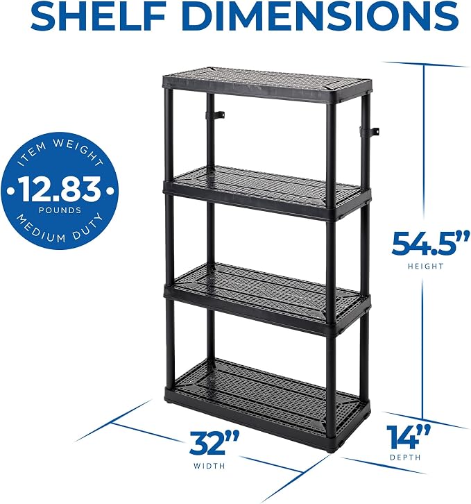 Black - 4 Shelf