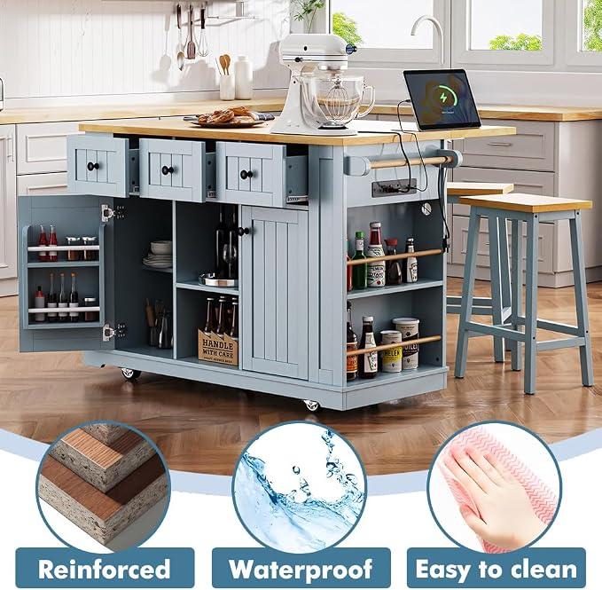 No Stools: Grey Blue