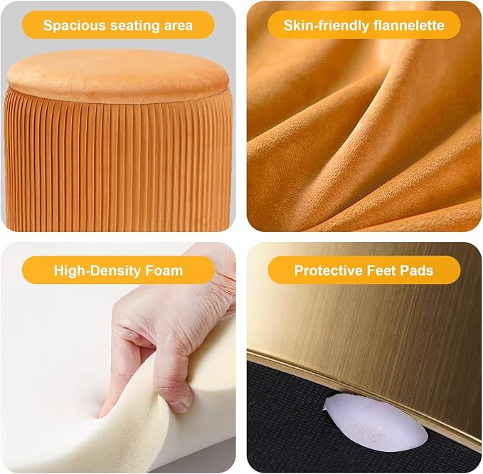 Pleated-yellow