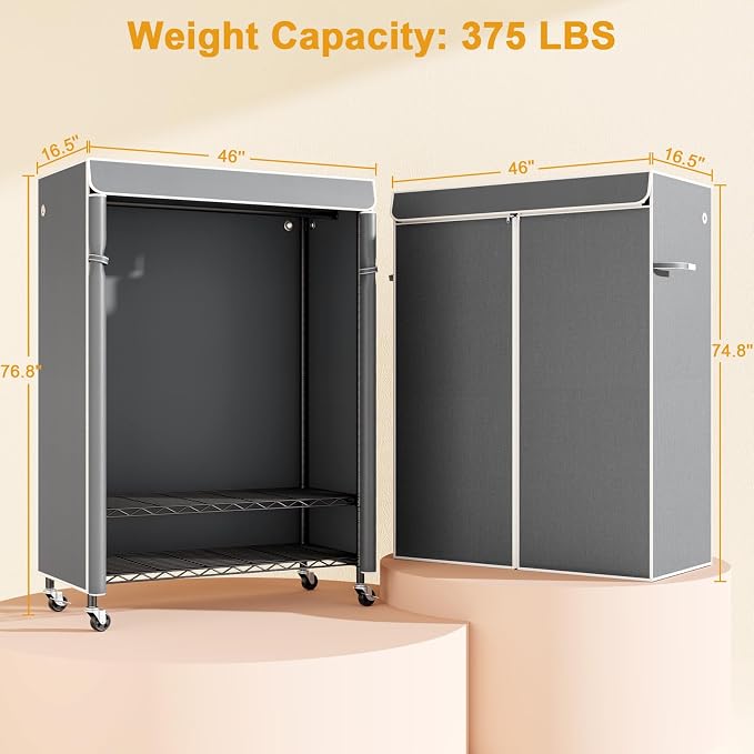 Black Rack with Gray Cover