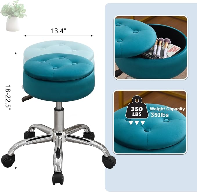 Teal With Storage and Wheels