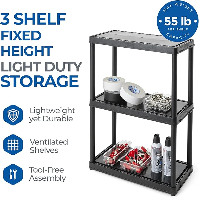 3 Shelf - Black