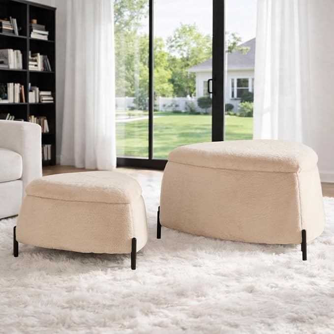 2-piece Faux Fur Oatmeal