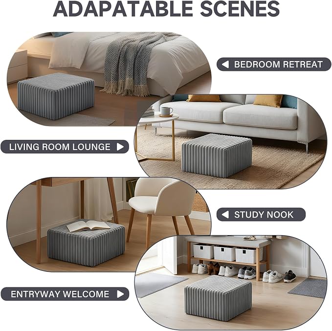 Striped Square Grey