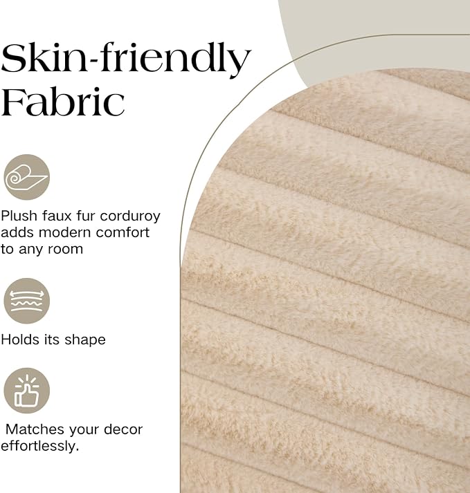 Beige Faux Fur