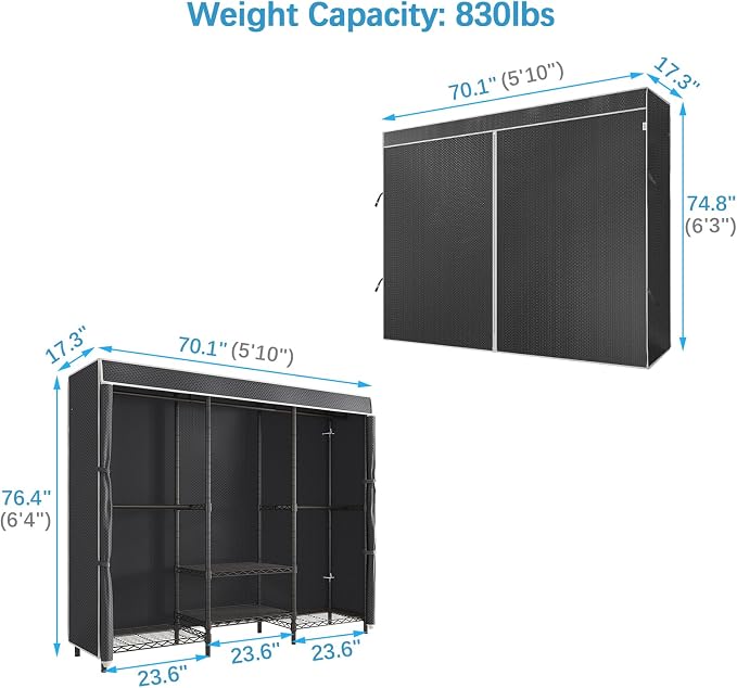 Black Rack with Black Cover