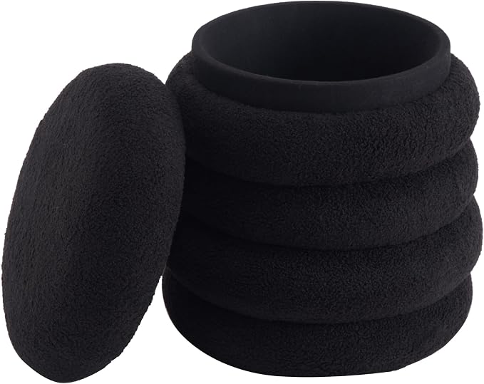 Round, Sherpa- Black
