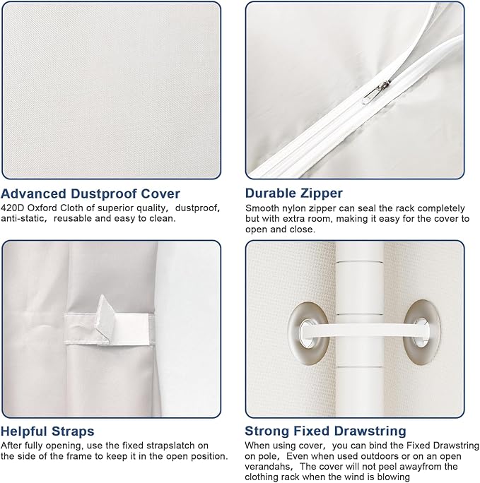 White Rack with White Cover
