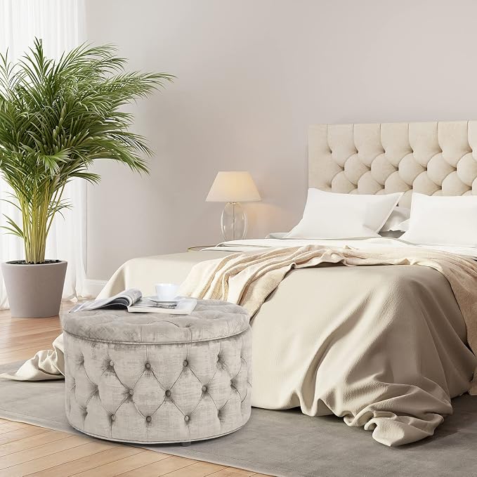 Beige Round Storage