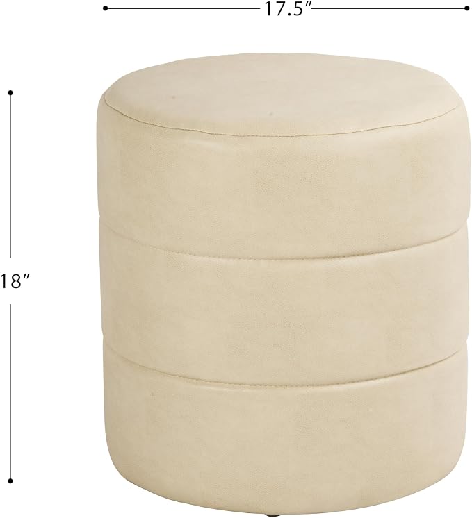 Cream Faux Leather