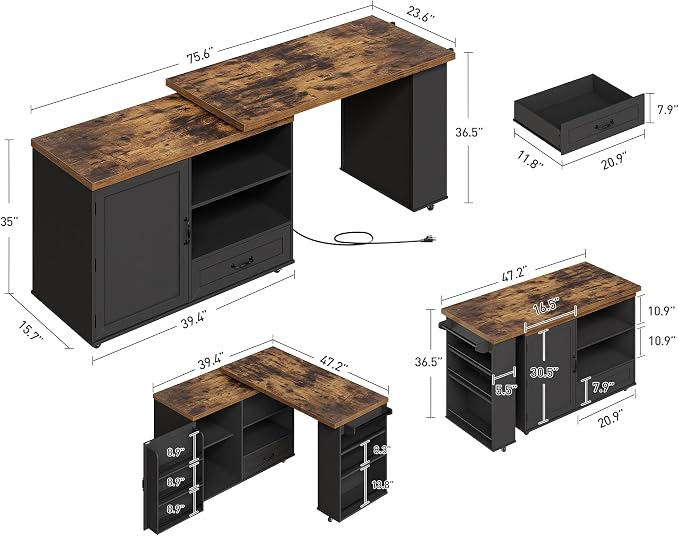 Black + Rustic Brown