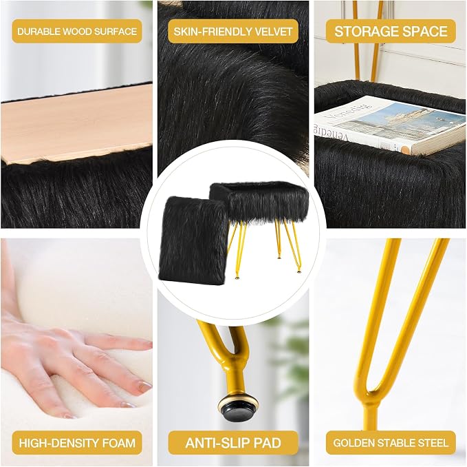 Rectangular-black/Golden