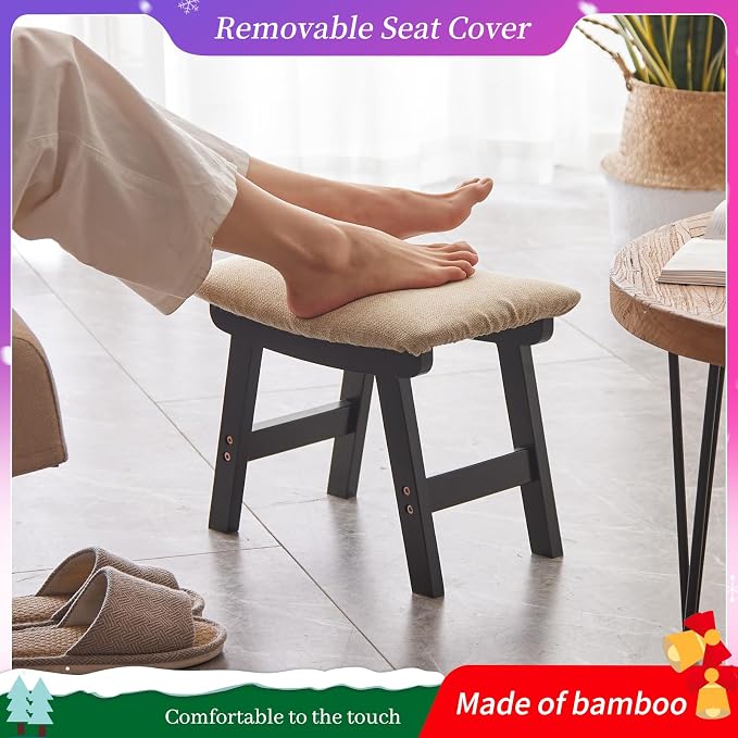Black Stool Legs - Beige Surface