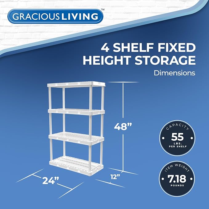 4 Shelf - White