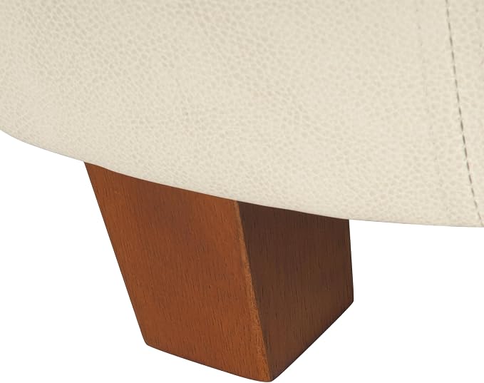 Cream Faux Leather