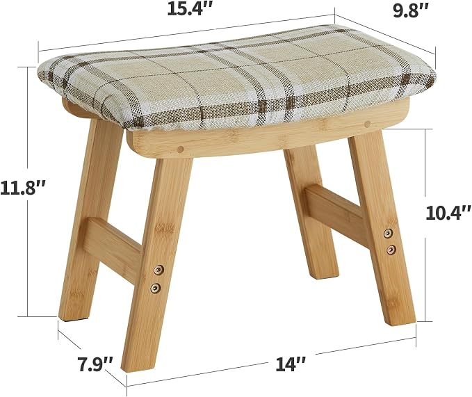 Natural Legs - Stripes Stool Surface
