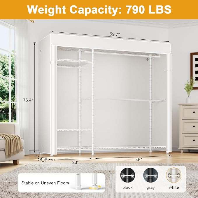 White Rack With White Cover