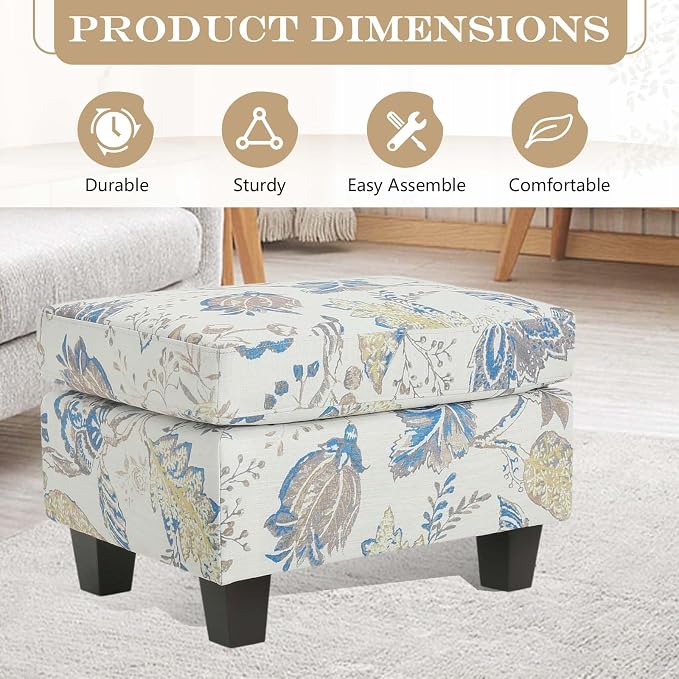 Beige+blue Flower