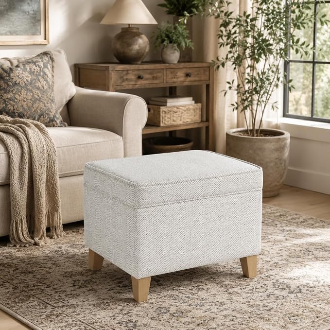 Cream Chevron Woven