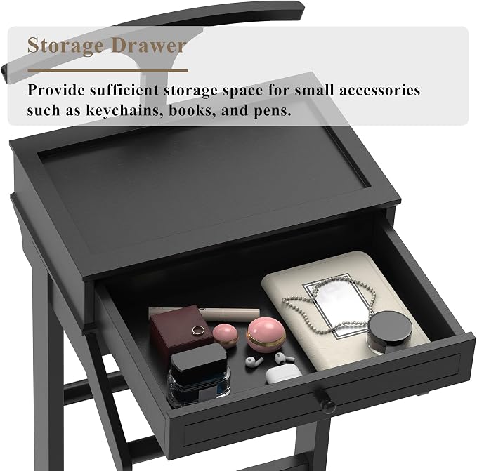 Black with Drawer