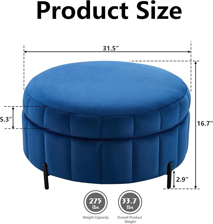 Navy-footstool