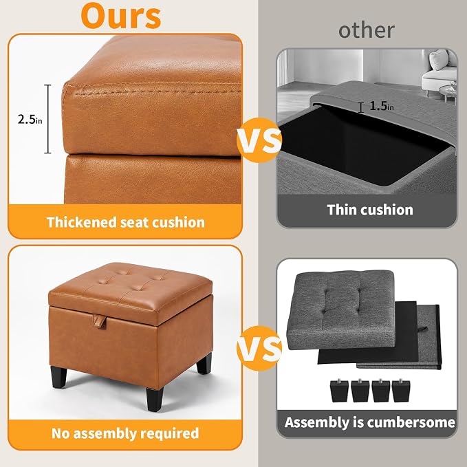 Style2 Faux Leather Brown&orange