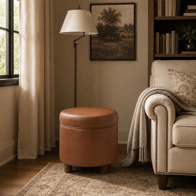 Chestnut Brown Faux Leather