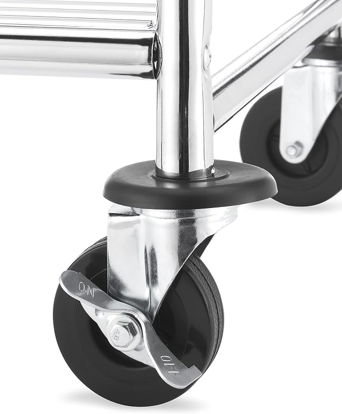 Chrome/White - Laundry Butler Storage Rack