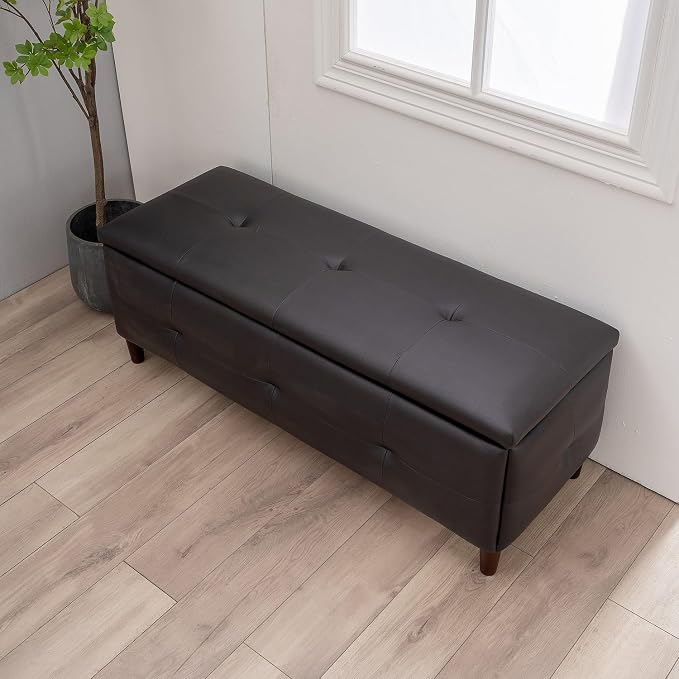 Black Leather Look Fabric