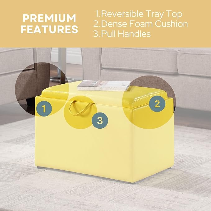 Yellow Faux Leather