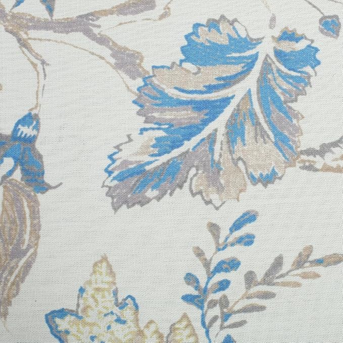 Beige +Blue Flower + Fabric + Plywood