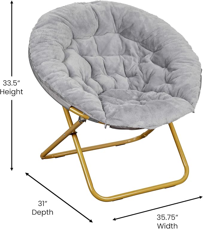 Gray Fabric/Soft Gold Frame