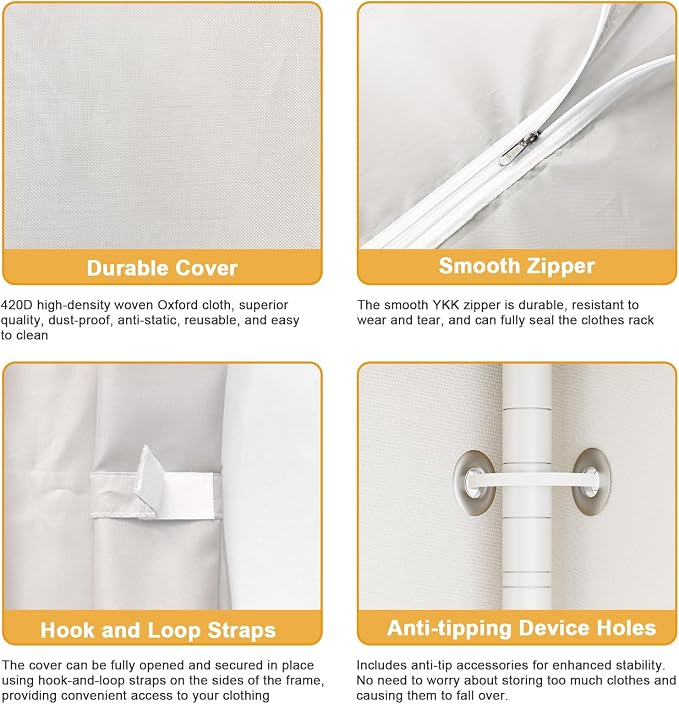 White Rack with White Cover
