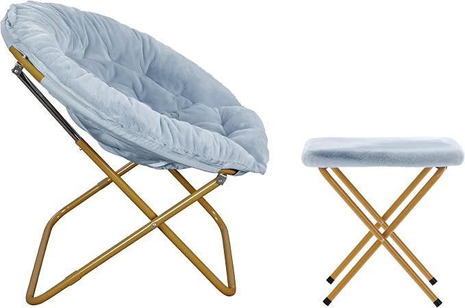 Aqua Fabric/Soft Gold Frame