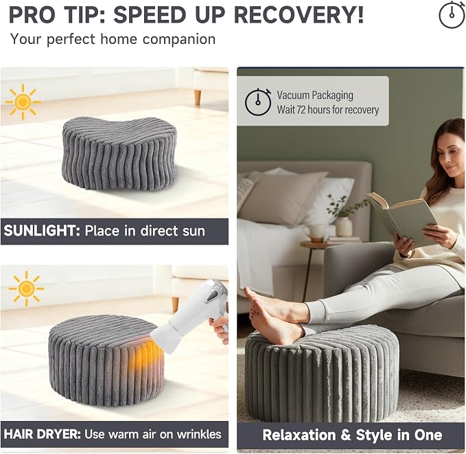 Striped Round Grey