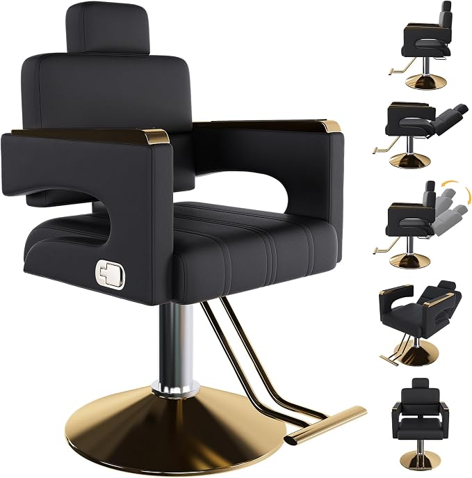 Black+gold With Reclining Backrest