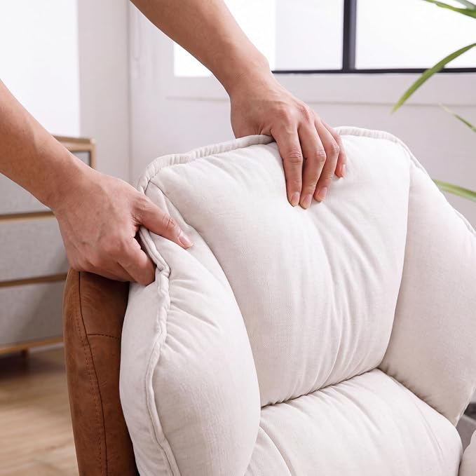 Beige Chenille, No Ottoman