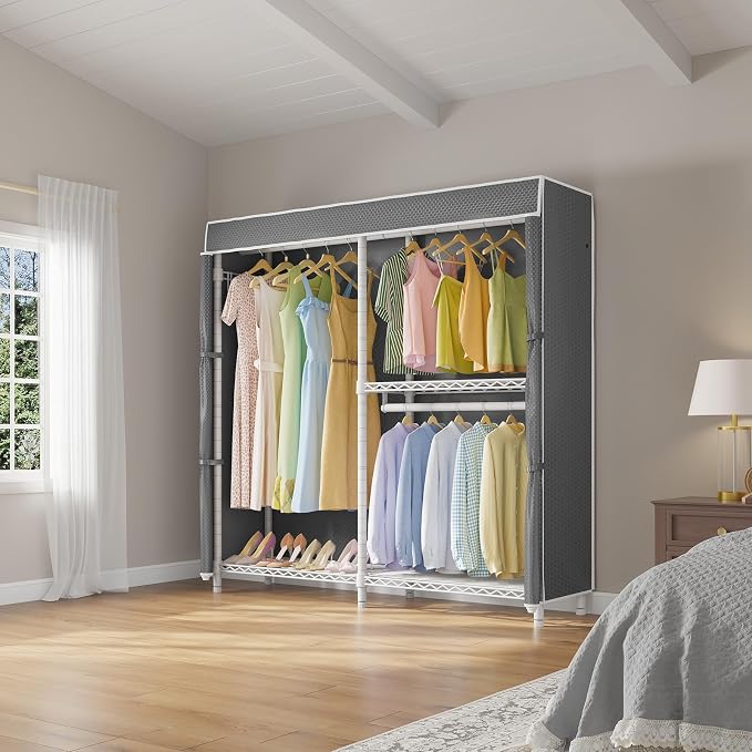 White Rack with Grey Cover