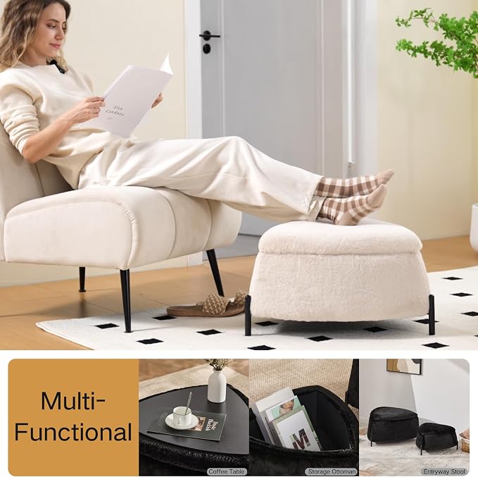 2-piece Faux Fur Black