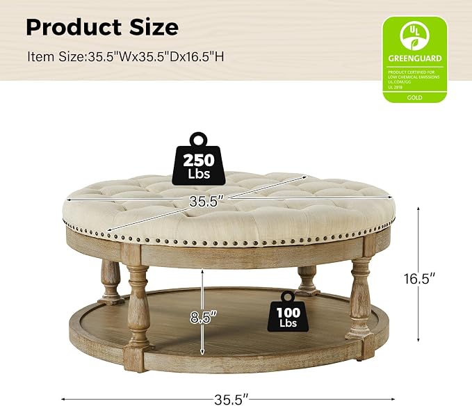 Round Fabric Linen