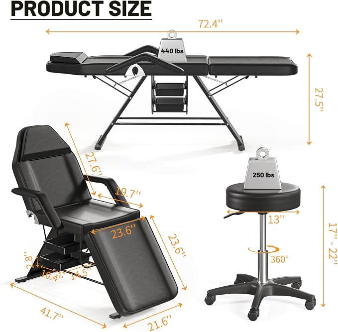 Black & Stool & Trays