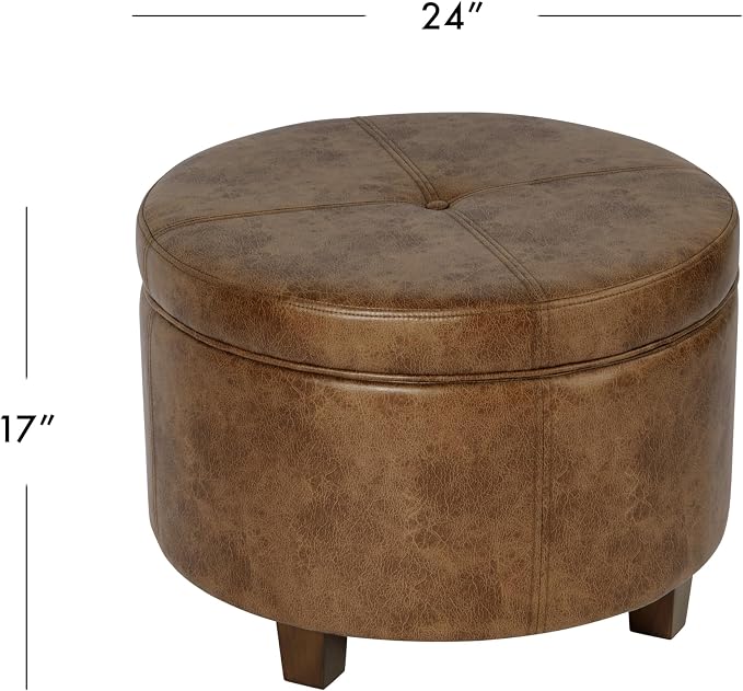 Distressed Brown Faux Leather