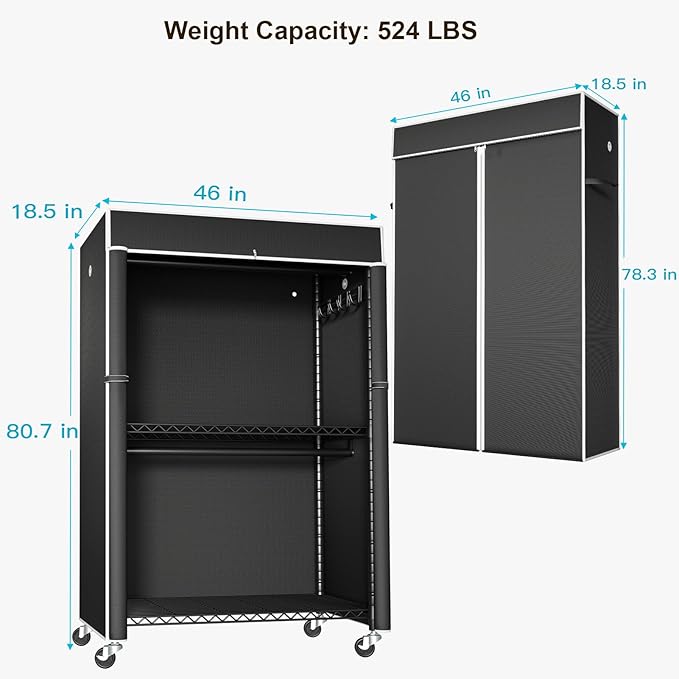 Black Rack with Black Cover