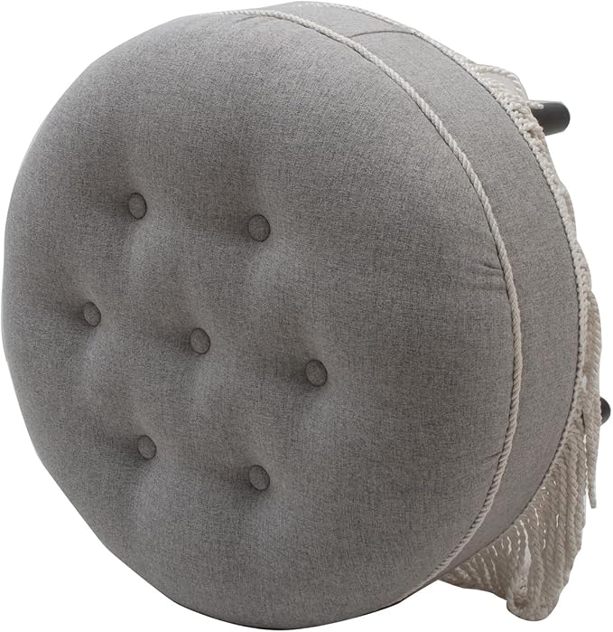 Light Gray Polyester With Ivory Trim