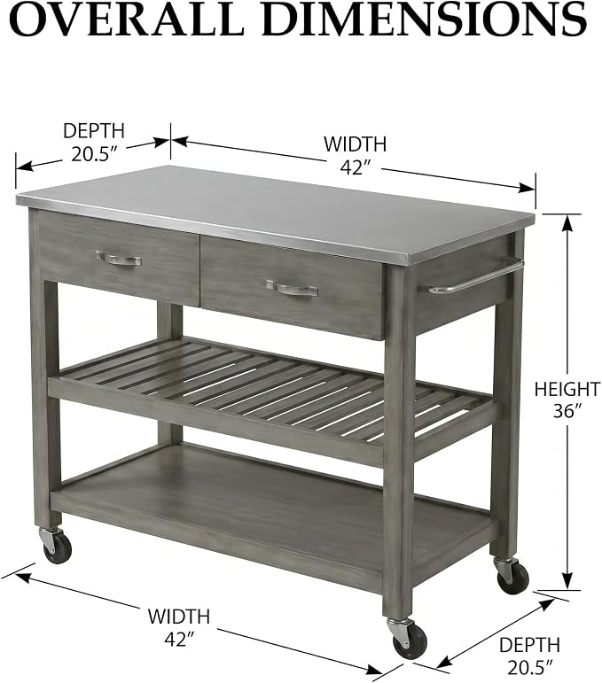 Grey-stainless Steel Top