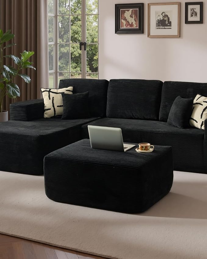 Black (Corduroy Fabric)