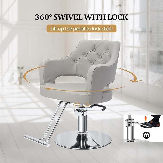 Gray With Button Tufted