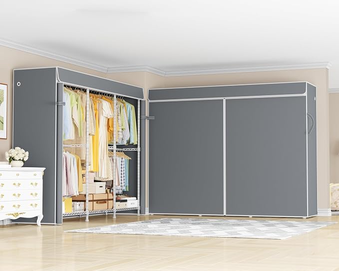 White Rack With Grey Cover