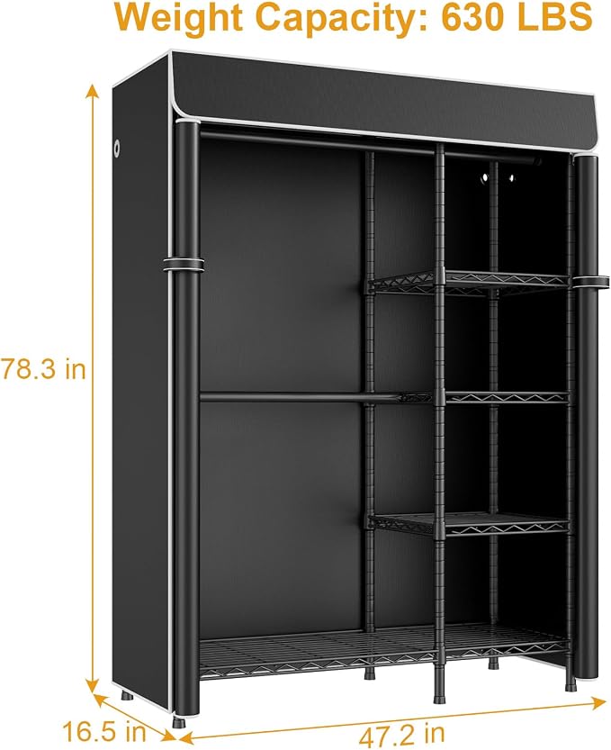 Black Closet with Black Cover