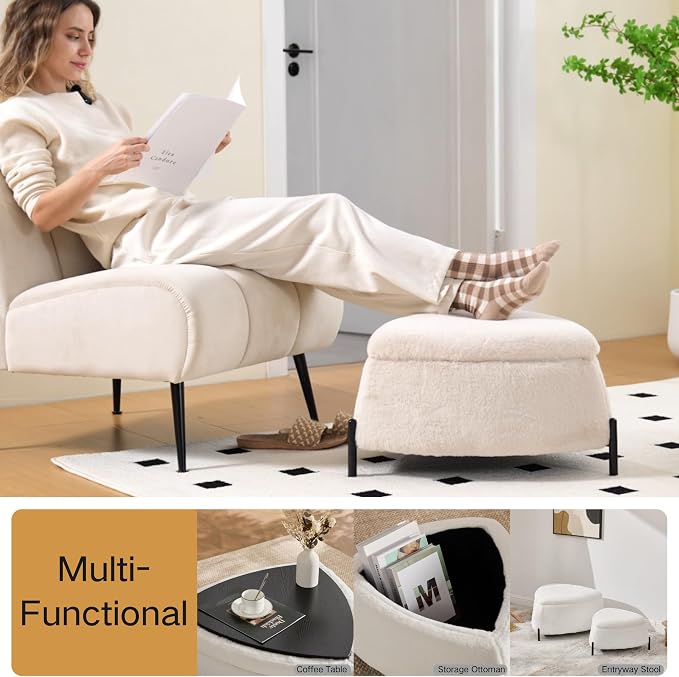2-piece Faux Fur White